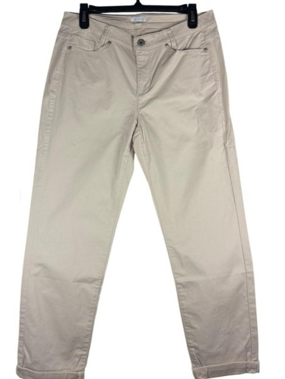 J. Jill Live-In Chino Pants Women's Size 10 Sea Salt Beige Straight Leg